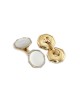 C.D. Peacock Art Deco Mother-of-Pearl Cufflink Set in Gold and Platinum